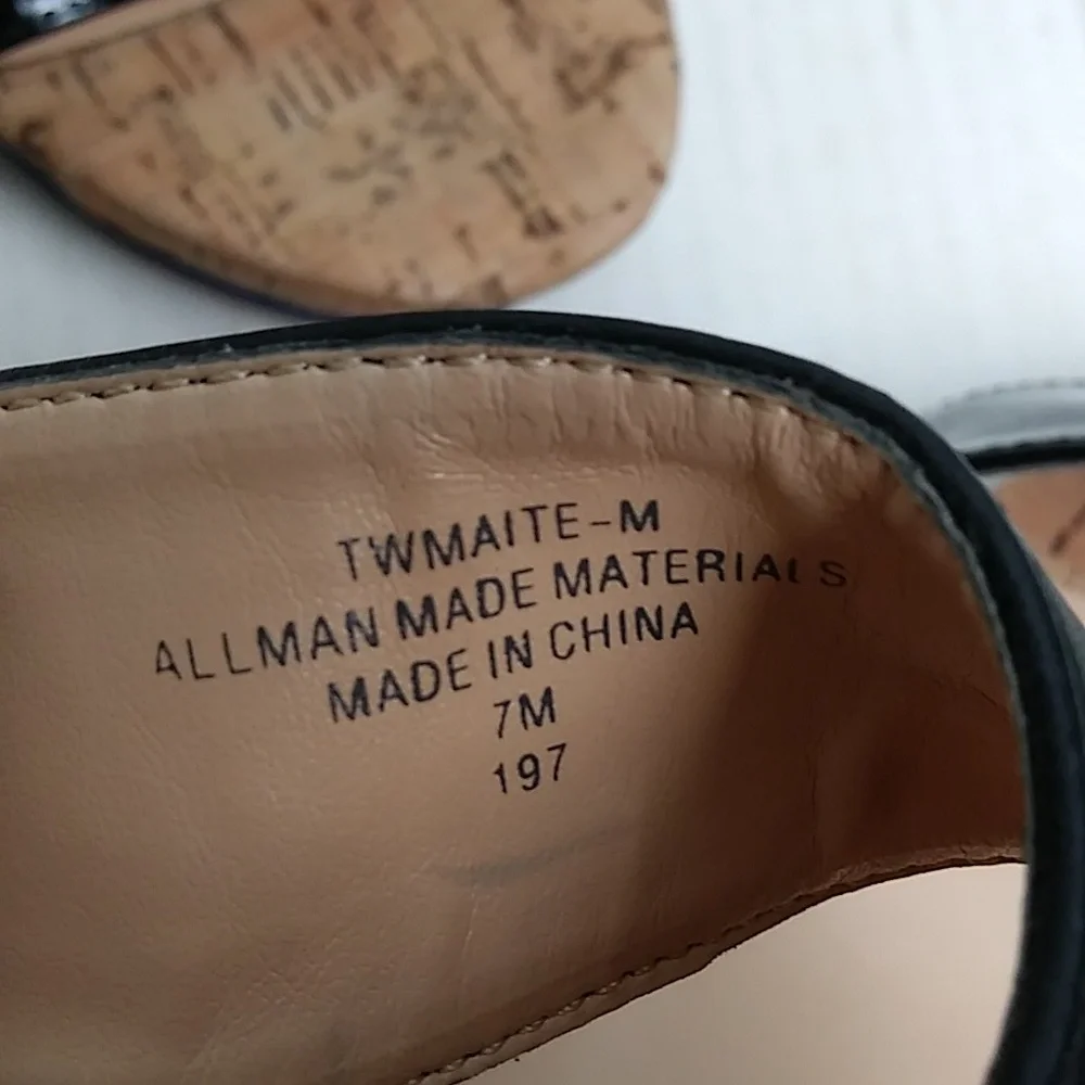Tommy Hilfiger Maite 7M Slingback Cork Wedge Sandals Shoes